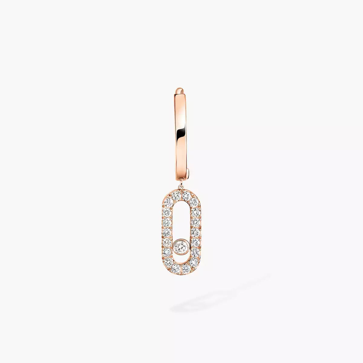 [Elowen Jewelry]Move Uno Single Diamond Hoop Earring