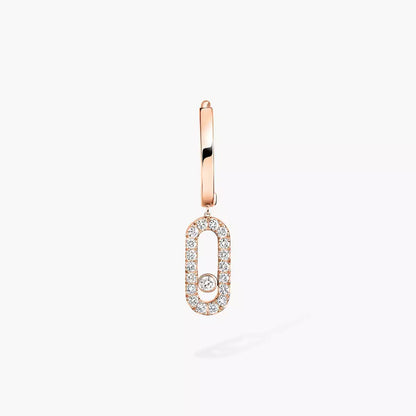 [Elowen Jewelry]Move Uno Single Diamond Hoop Earring
