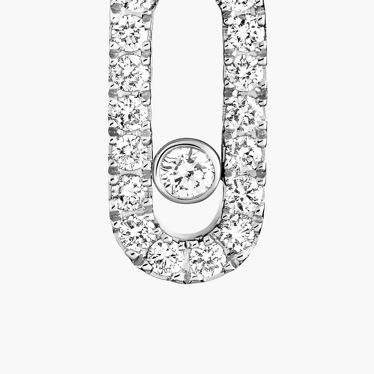 [Elowen Jewelry]Move Uno Single Diamond Hoop Earring