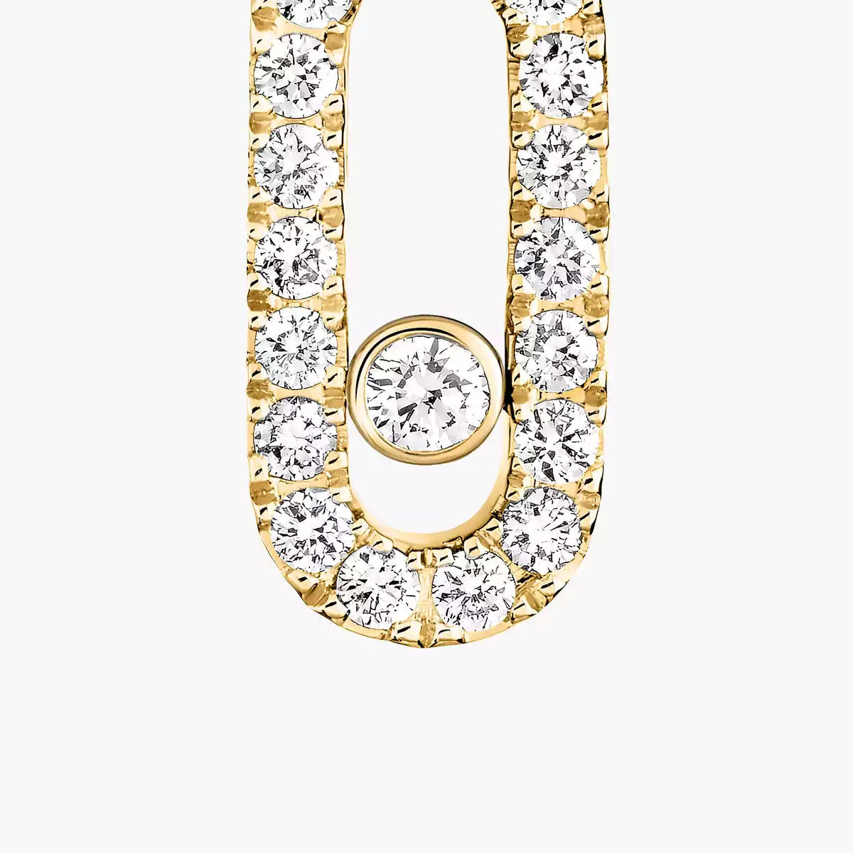 [Elowen Jewelry]Move Uno Single Diamond Hoop Earring