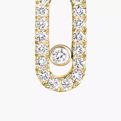 [Elowen Jewelry]Move Uno Single Diamond Hoop Earring