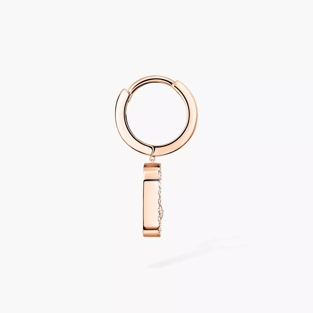 [Elowen Jewelry]Move Uno Single Diamond Hoop Earring