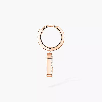 [Elowen Jewelry]Move Uno Single Diamond Hoop Earring