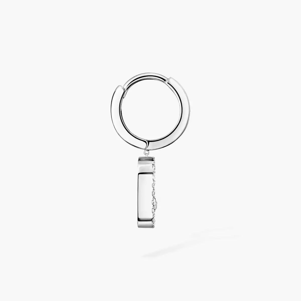 [Elowen Jewelry]Move Uno Single Diamond Hoop Earring