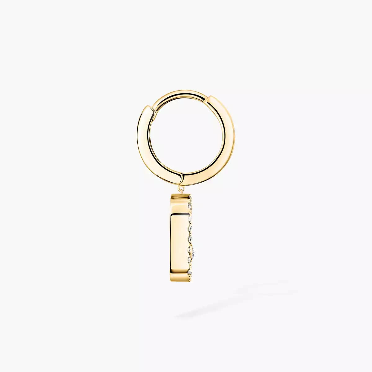 [Elowen Jewelry]Move Uno Single Diamond Hoop Earring