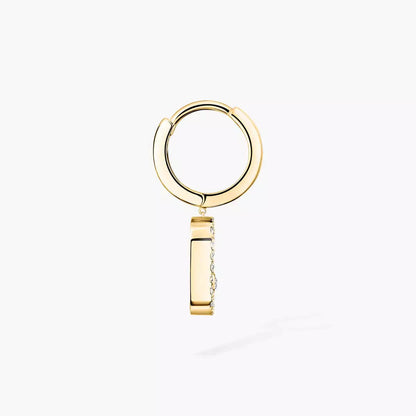 [Elowen Jewelry]Move Uno Single Diamond Hoop Earring