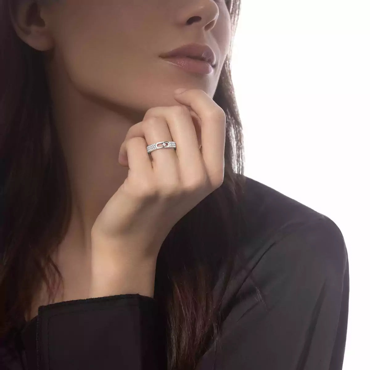 [Elowen Jewelry]Move Joaillerie Pave_ Diamond Wedding Ring