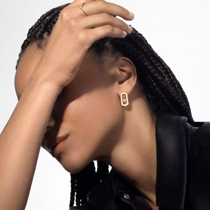 [Elowen Jewelry]So Move Diamond Earrings in Yellow Gold