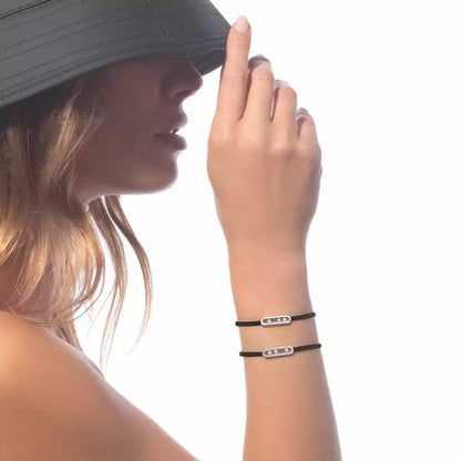 [Elowen Jewelry]Messika Care(s) pink cord pavé bracelet