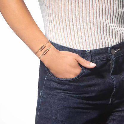 [Elowen Jewelry]Messika Care(s) pink cord pavé bracelet