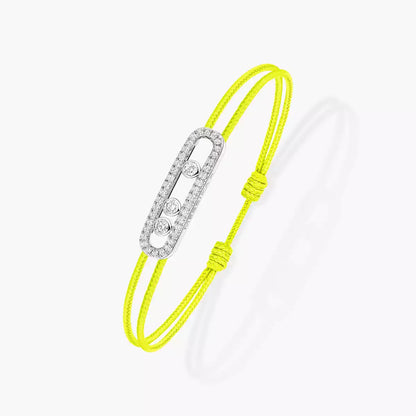 [Elowen Jewelry]Messika Care(s) pink cord pavé bracelet