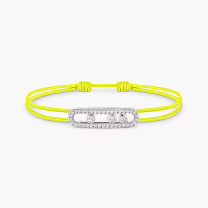 [Elowen Jewelry]Messika Care(s) pink cord pavé bracelet