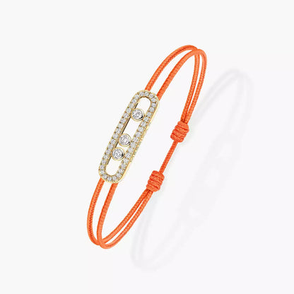 [Elowen Jewelry]Messika Care(s) pink cord pavé bracelet