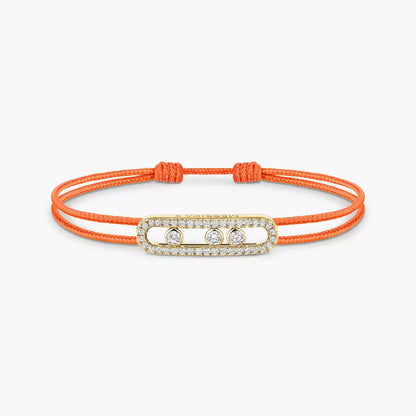 [Elowen Jewelry]Messika Care(s) pink cord pavé bracelet