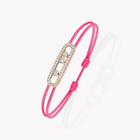 [Elowen Jewelry]Messika Care(s) pink cord pavé bracelet