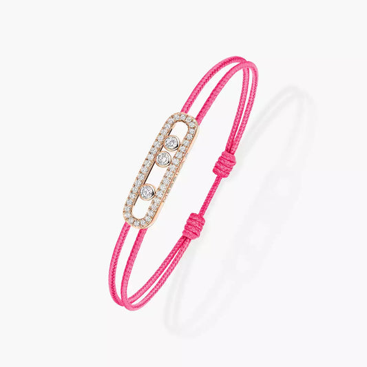 [Elowen Jewelry]Messika Care(s) pink cord pavé bracelet