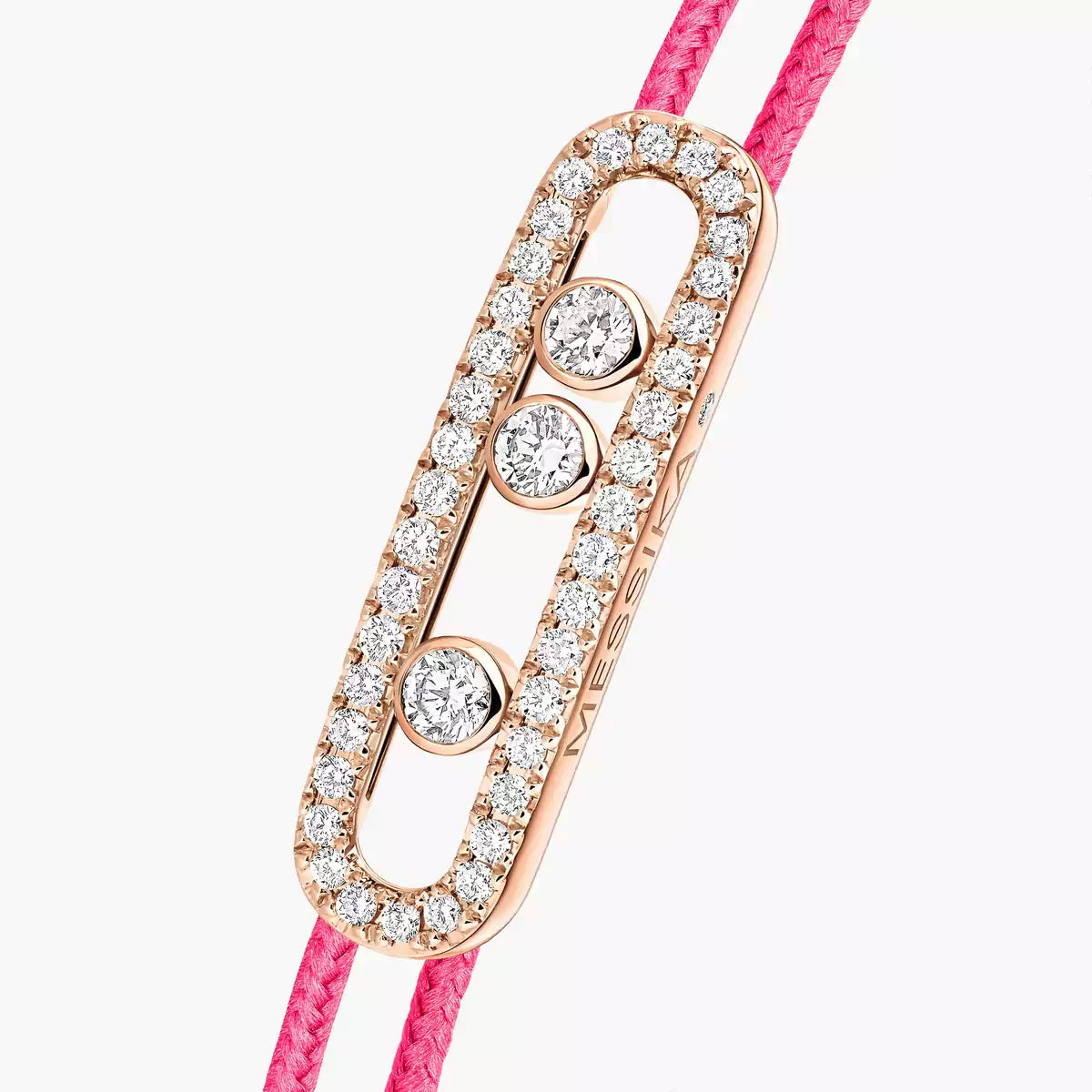 [Elowen Jewelry]Messika Care(s) pink cord pavé bracelet