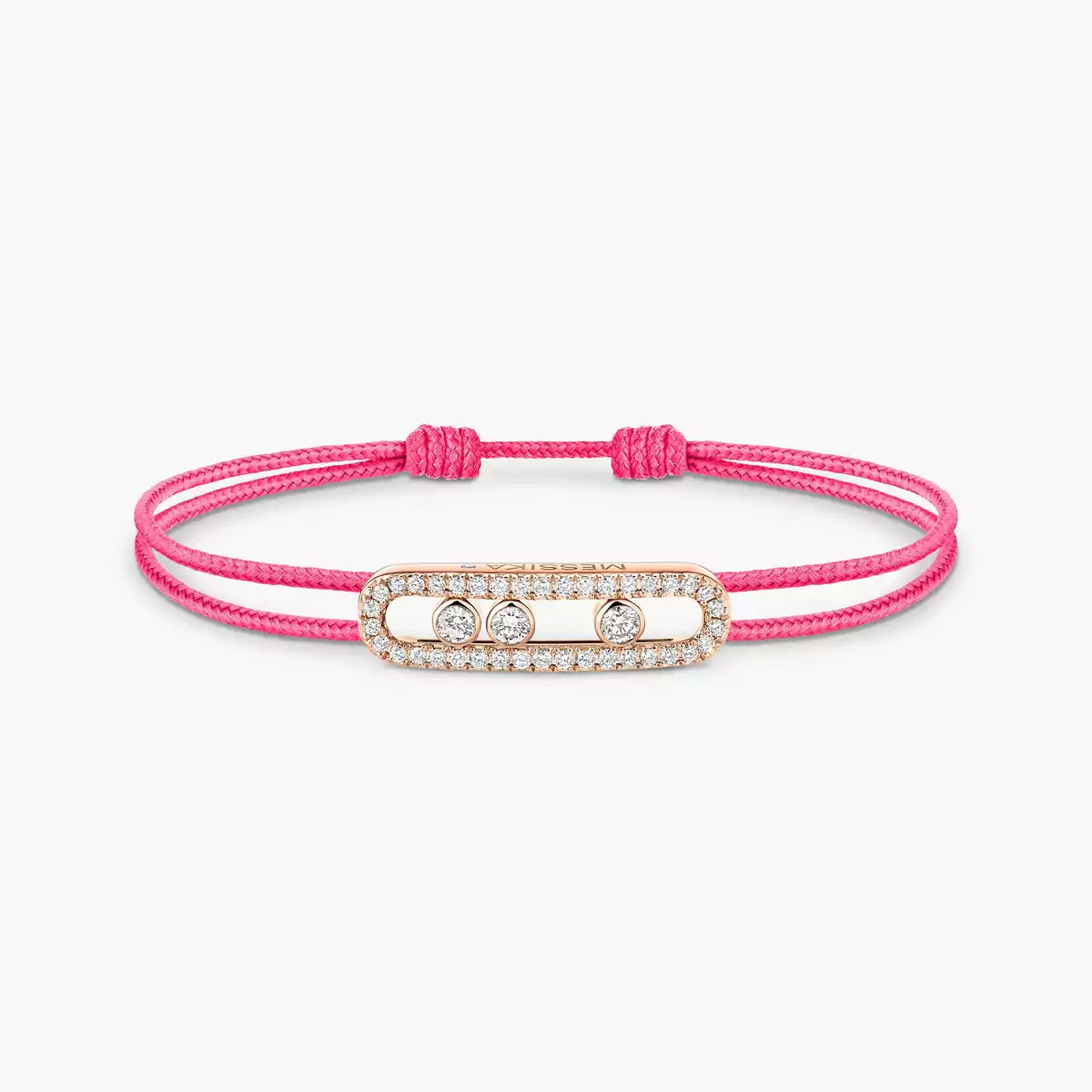 [Elowen Jewelry]Messika Care(s) pink cord pavé bracelet