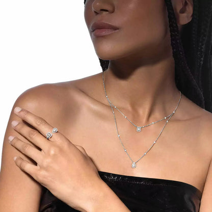 [Elowen Jewelry]Diamond Necklace My Twin 2 Rows