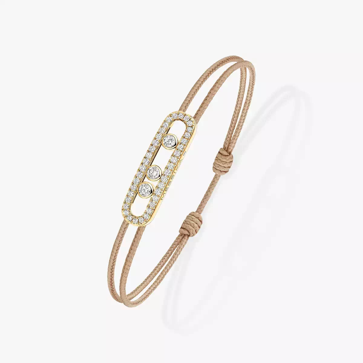 [Elowen Jewelry]Messika Care(s) pink cord pavé bracelet