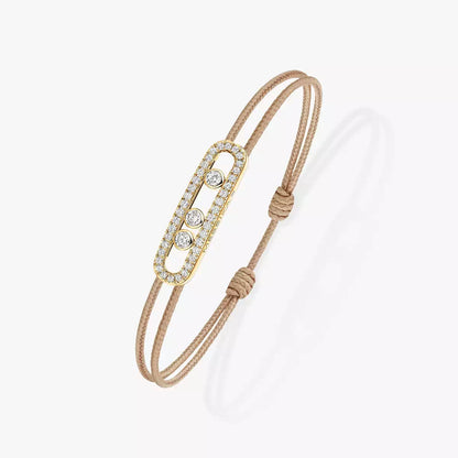 [Elowen Jewelry]Messika Care(s) pink cord pavé bracelet