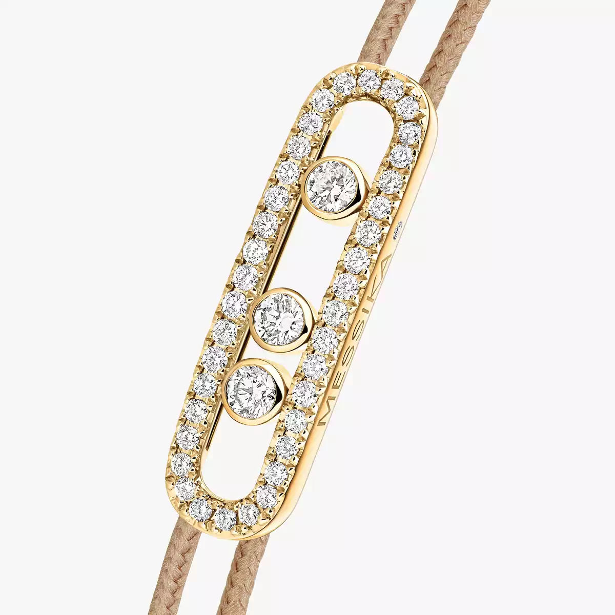 [Elowen Jewelry]Messika Care(s) pink cord pavé bracelet