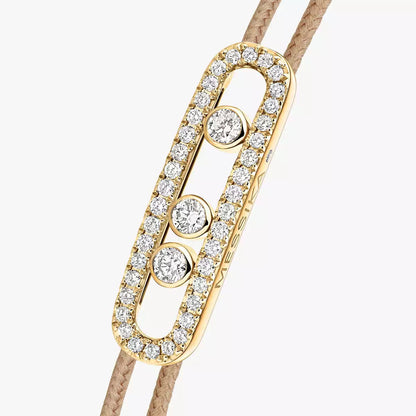 [Elowen Jewelry]Messika Care(s) pink cord pavé bracelet