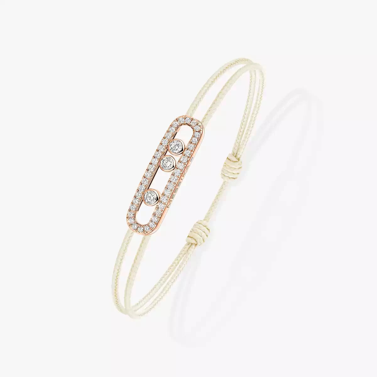 [Elowen Jewelry]Messika Care(s) pink cord pavé bracelet