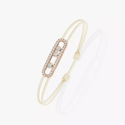 [Elowen Jewelry]Messika Care(s) pink cord pavé bracelet