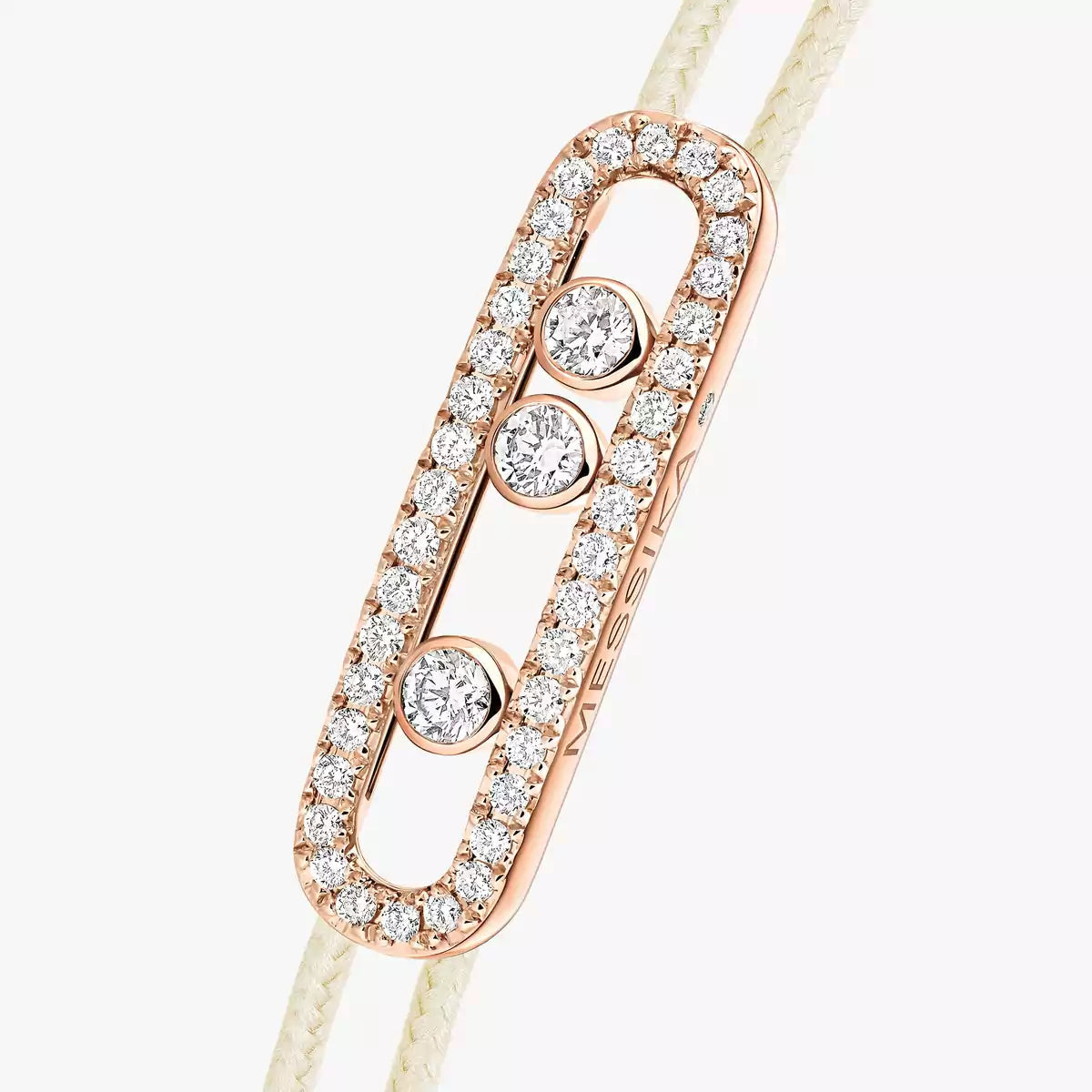 [Elowen Jewelry]Messika Care(s) pink cord pavé bracelet