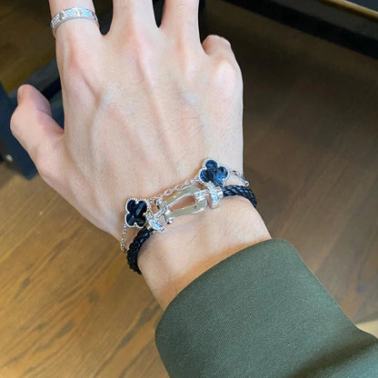 [Elowen Jewels]CLOVER 5 MOTIF PIETERSITE BRACELET COLLECTION
