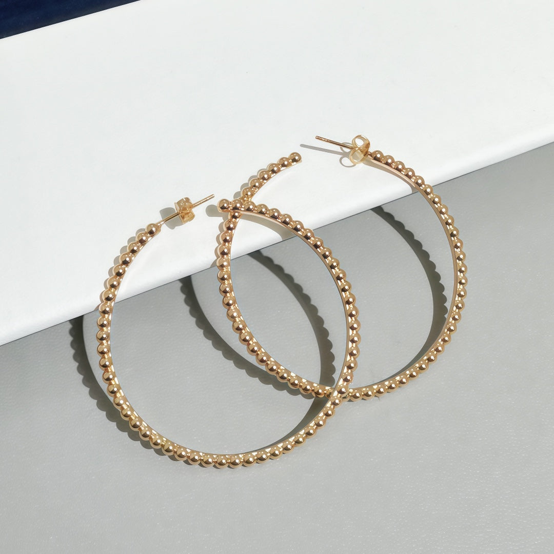 [Elowen-jewel] SMOOTH BEAD STUD EARRINGS