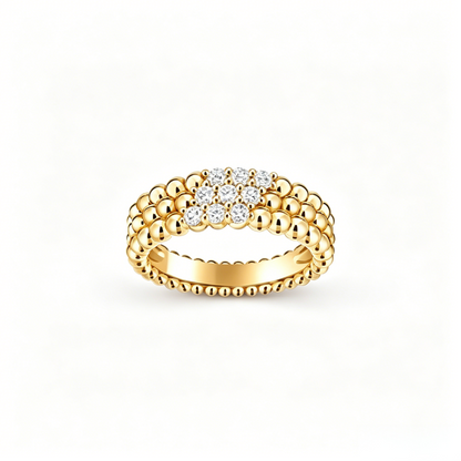 [Elowen-jewel] THREE-ROW DIAMOND RING