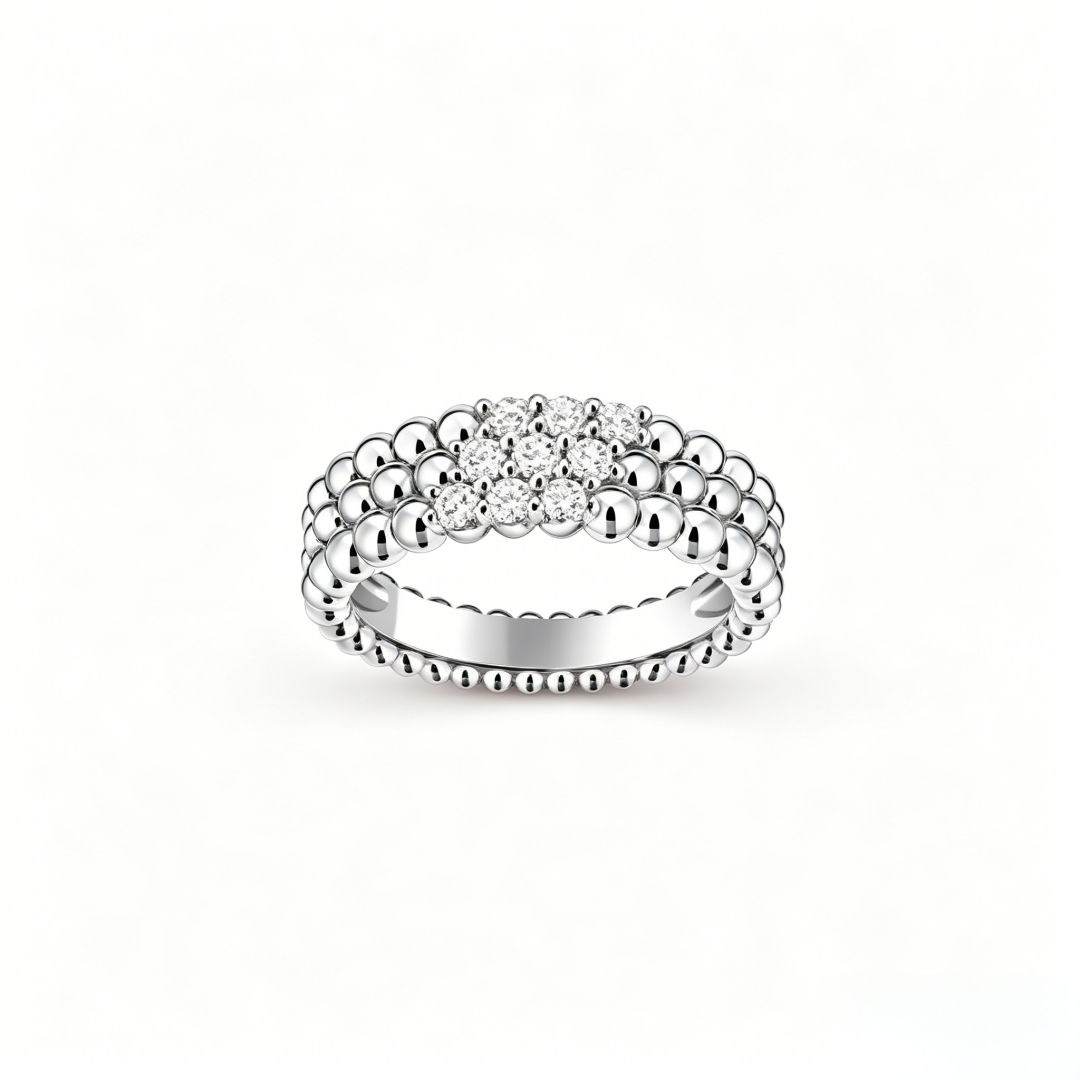 [Elowen-jewel] THREE-ROW DIAMOND RING