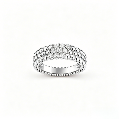 [Elowen-jewel] THREE-ROW DIAMOND RING
