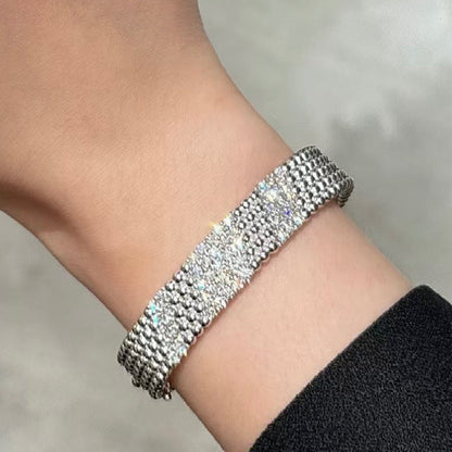 [Elowen-jewel]  FIVE-ROW DIAMOND BRACELET