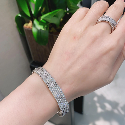 [Elowen-jewel]  FIVE-ROW DIAMOND BRACELET