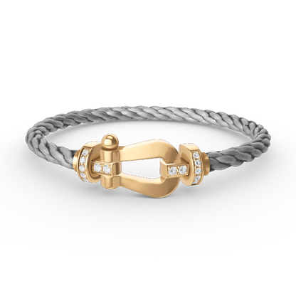 [Elowen Jewels]FORCE LARGE HORSESHOE HALF DIAMOND BRACELET GOLD