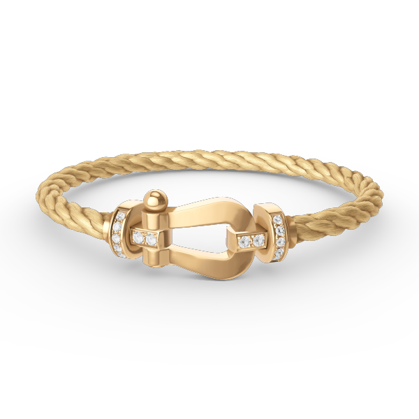 [Elowen Jewels]FORCE LARGE HORSESHOE HALF DIAMOND BRACELET GOLD
