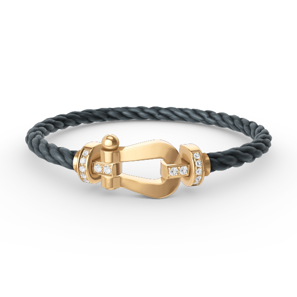 [Elowen Jewels]FORCE LARGE HORSESHOE HALF DIAMOND BRACELET GOLD