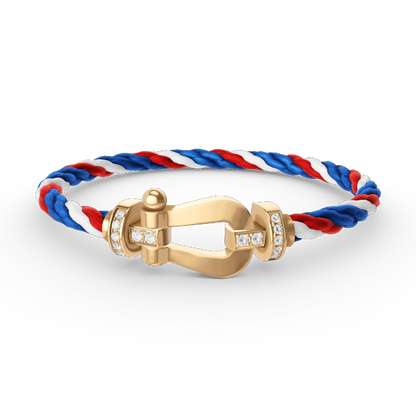 [Elowen Jewels]FORCE LARGE HORSESHOE HALF DIAMOND BRACELET GOLD