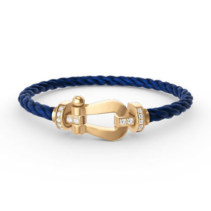 [Elowen Jewels]FORCE LARGE HORSESHOE HALF DIAMOND BRACELET GOLD