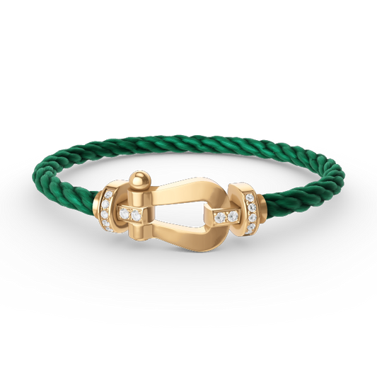 [Elowen Jewels]FORCE LARGE HORSESHOE HALF DIAMOND BRACELET GOLD
