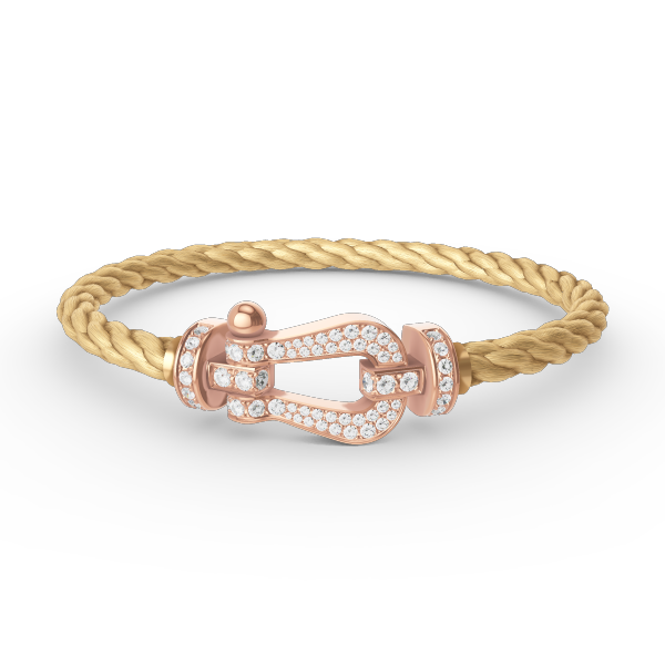 [Elowen Jewels]FORCE LARGE HORSESHOE FULL DIAMOND BRACELET ROSE GOLD