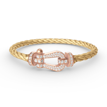 [Elowen Jewels]FORCE LARGE HORSESHOE FULL DIAMOND BRACELET ROSE GOLD
