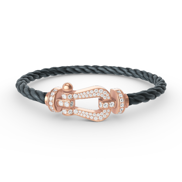 [Elowen Jewels]FORCE LARGE HORSESHOE FULL DIAMOND BRACELET ROSE GOLD