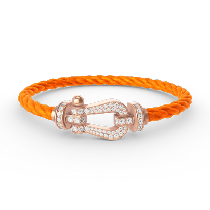 [Elowen Jewels]FORCE LARGE HORSESHOE FULL DIAMOND BRACELET ROSE GOLD