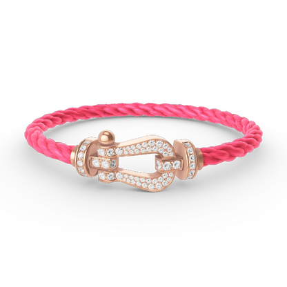 [Elowen Jewels]FORCE LARGE HORSESHOE FULL DIAMOND BRACELET ROSE GOLD