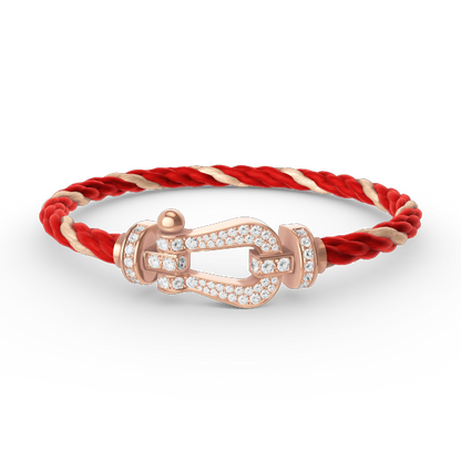 [Elowen Jewels]FORCE LARGE HORSESHOE FULL DIAMOND BRACELET ROSE GOLD