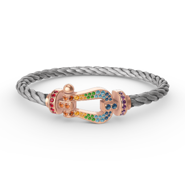 [Elowen Jewels]FORCE LARGE HORSESHOE  COLORED DIAMOND BRACELET ROSE GOLD